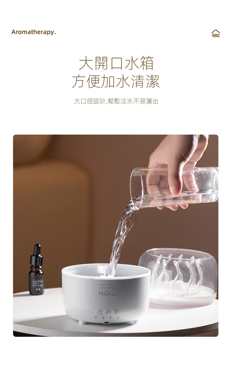 新款水母加濕香薰機精油氛圍水母噴圈加濕器用臥室香薰燈烟圈臥室