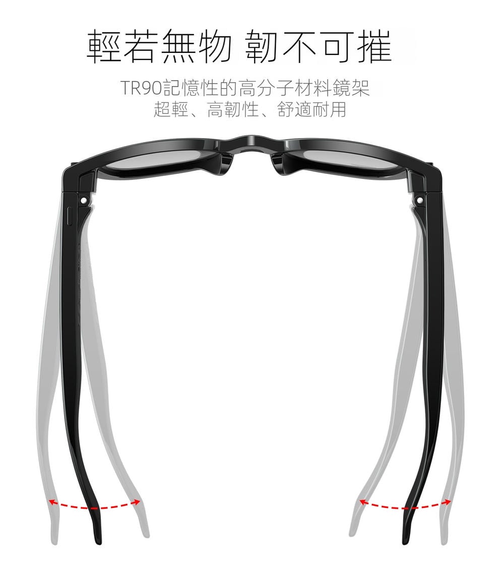 ai glasses 第一視角智能眼鏡 800 萬畫素錄影即時翻譯 輕量 38g 定向揚聲 商務出國日常通用