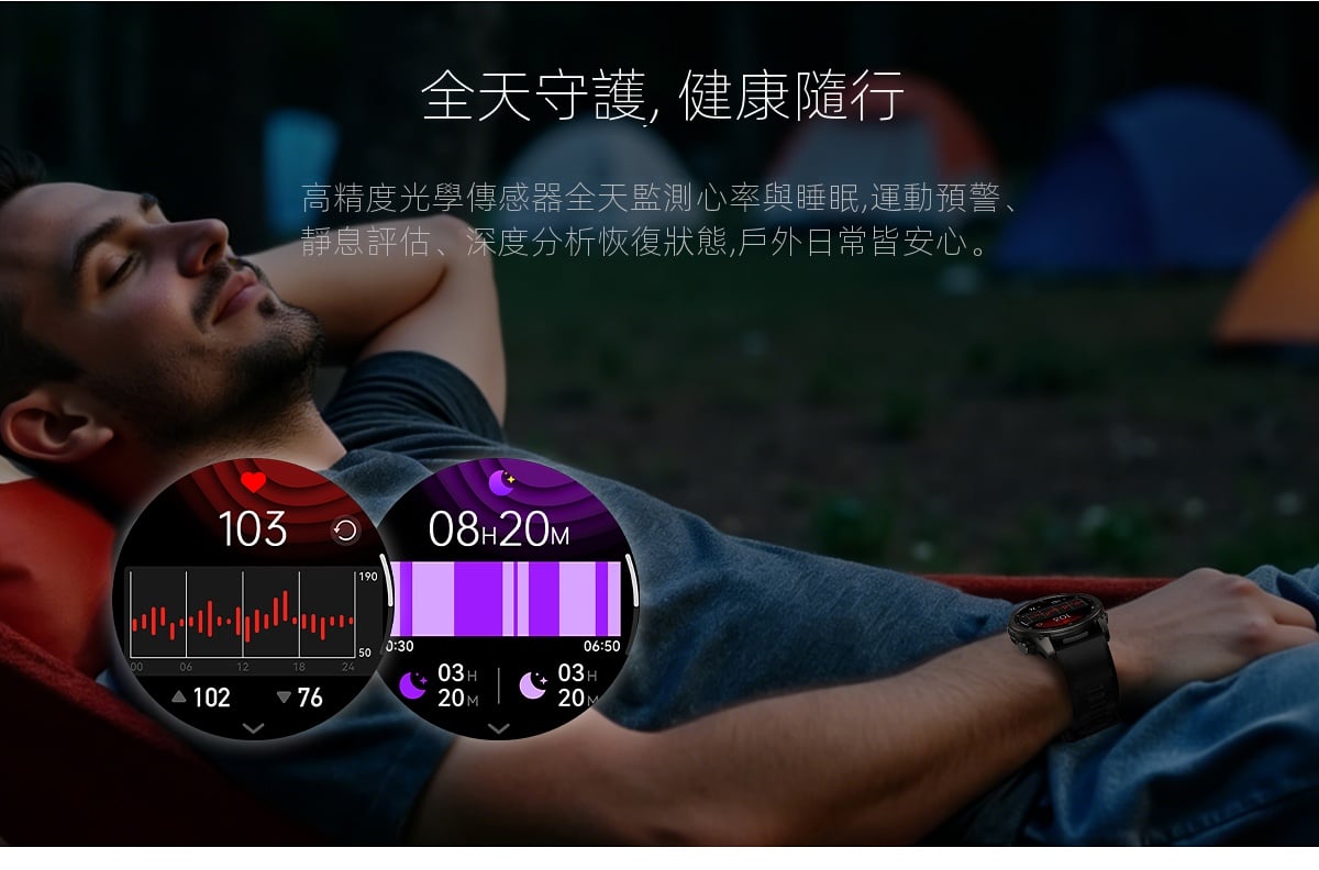 硬核戶外智慧手錶軍規級防摔防水led手電筒氣壓海拔監測電子指南針探險徒步馬拉松多功能運動手錶